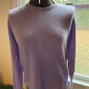 Scoop neck cashmere Purple Sweater